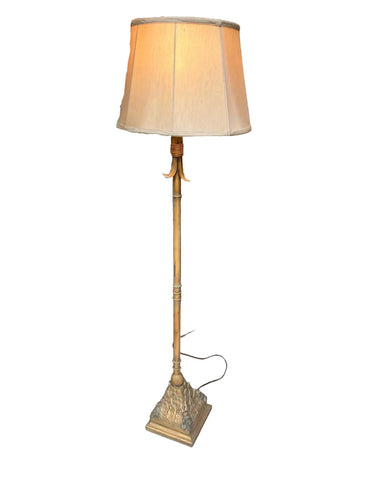 Italian Tole Vintage Floor Lamp With Monkey Accents