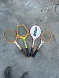 Vintage Collection of Wilson Tennis Rackets and Guard