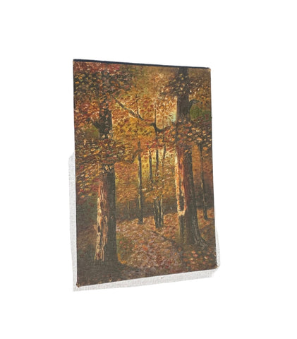 Dark Fall Woods Foliage Landscape Painting on Canvas