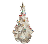1970s White Light-Up Christmas Tree With Wind-Up Music Box (Rudolph the Red Nosed Reindeer)