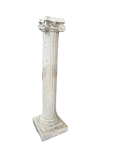 Large Outdoor White Concrete Pedestal