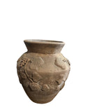 Large Sculptural Vase/Planter With Foliage Accents