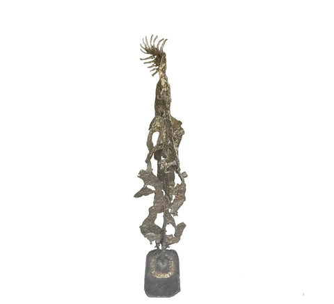 Large Vintage Standing Brutalist Style Sculpture