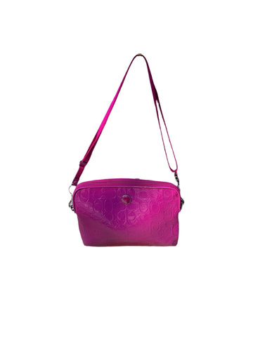 Fuchsia Pink Coach Flat Crossbody Purse
