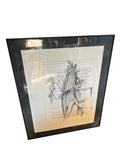 Black and White Corn Print Art Signed