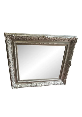 Vintage wooden silver mirror