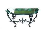 French Ironwork Console Table With Glass Top