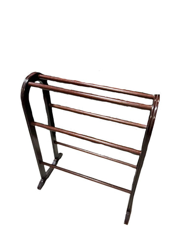 Vintage Dark Wood Blanket Rack