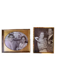 Pair of Gold Frames With Black and White Photographs