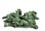 Monumental Running Horses Imperial Jade Sculpture 75 LBS