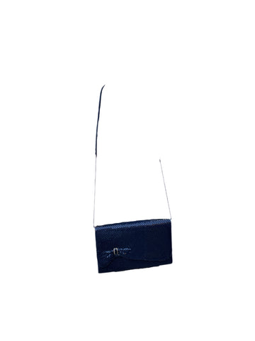 Hand Made Navy Blue Beaded La Regale Purse