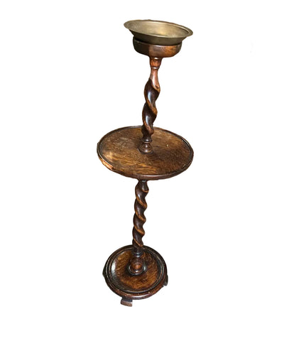 Barley Twist Antique Brass Cigarette Cigar Stand