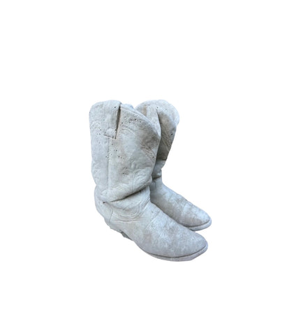 Cowboy Boot Pair Concrete Planter