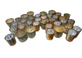 (Rental Only) 30+ Gold and Silver Glass Wedding Candle Votives