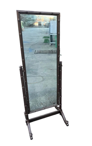 Bronze Wooden Bamboo Floor Mirror