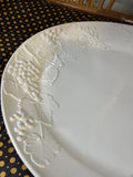 Large Italian Serving Platter with Fruit and Grapes Relief