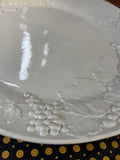 Large Italian Serving Platter with Fruit and Grapes Relief