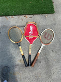 Collection of Vintage Wilson Model Tennis Rackets