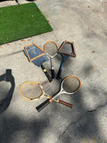Collection of Vintage Slazenger Wooden Tennis Rackets