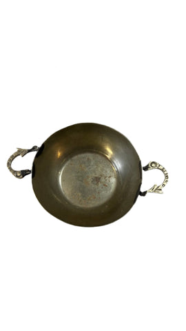 Silver Chile Handmade Bowl With Decorative Handles