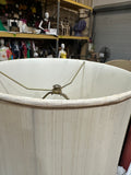 Large Vintage Heavy Brass Table Lamp with Lampshade
