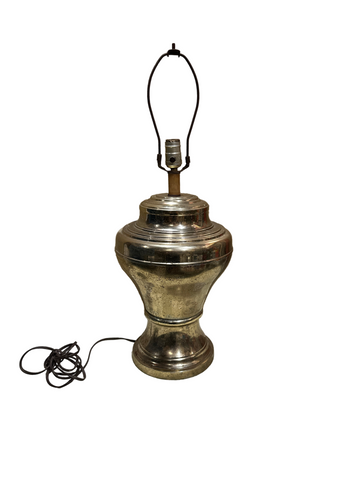 Simple Vintage Silver Urn Style Table Lamp