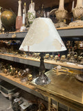 Small Vintage Heavy Black Metal Table Lamp with Shade