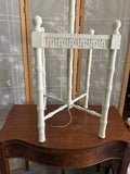 1970s Oversized White Bamboo Table Lamp, Needs Rewiring