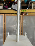 1970s Oversized White Bamboo Table Lamp, Needs Rewiring