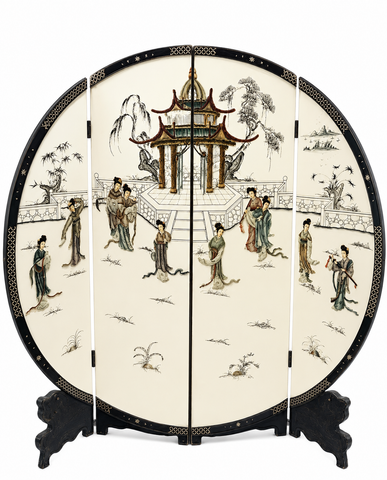 Round Asian Coromandel Screen