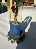 Vintage Asian Woman Lucite Figurine Display