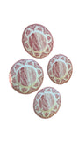 Chattsworth 1792 Pink and White Plates With Hanging Brass Hardware