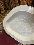 Large Stately Ceramic Turkey Platter, Made in Italy Relief