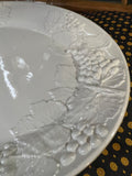 Large Italian Serving Platter with Fruit and Grapes Relief