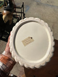 70s Ceramic Bread Roll Woven Bowl