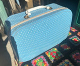 Pair of Vintage Blue Doll and Barbie Suitcases With Doll Clothes Inside