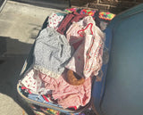 Pair of Vintage Blue Doll and Barbie Suitcases With Doll Clothes Inside