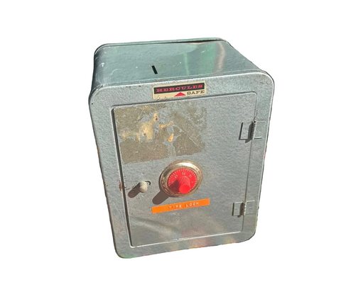 Vintage Children's Piggy Bank Safe Design
