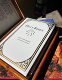 Wooden Vintage Hand Carved Holy Bible Holder With Bible Inside