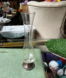 Minimalist Vintage Sterling Weighted Skinny Glass Vase