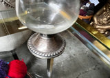 Minimalist Vintage Sterling Weighted Skinny Glass Vase