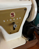Vintage Working Singer Sewing Machine and Cover