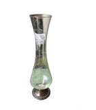 Minimalist Vintage Sterling Weighted Skinny Glass Vase