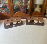 Pair of Plastic Train Station Train Set Pieces