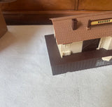 Pair of Plastic Train Station Train Set Pieces