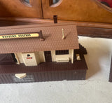 Pair of Plastic Train Station Train Set Pieces