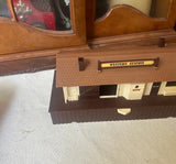 Pair of Plastic Train Station Train Set Pieces