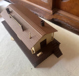 Pair of Plastic Train Station Train Set Pieces