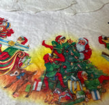 Vintage White Felt Christmas Tree Skirt With Slight Condition Issues