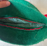 Vintage Red and Green Felt Santa's Helper Elf Hat